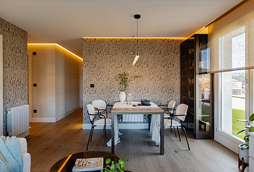 Three-layer wood for shelves, headboards and drawers. Warm, minimalist design with smooth edges, clean lines and timeless elegance for contemporary interiors.